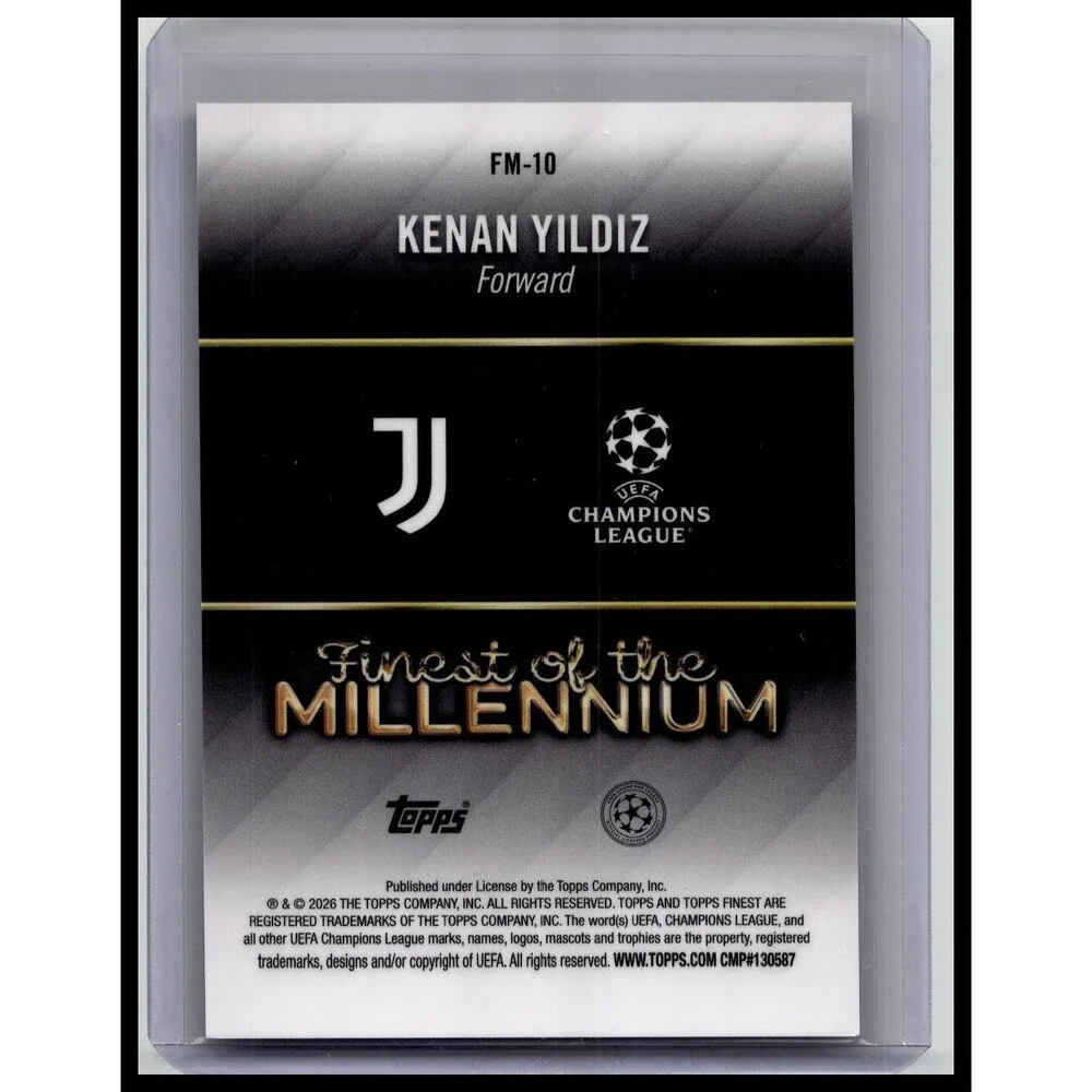 2025-26 Finest UEFA Kenan Yildiz #FM-10 Juventus Finest of the Millennium #/99